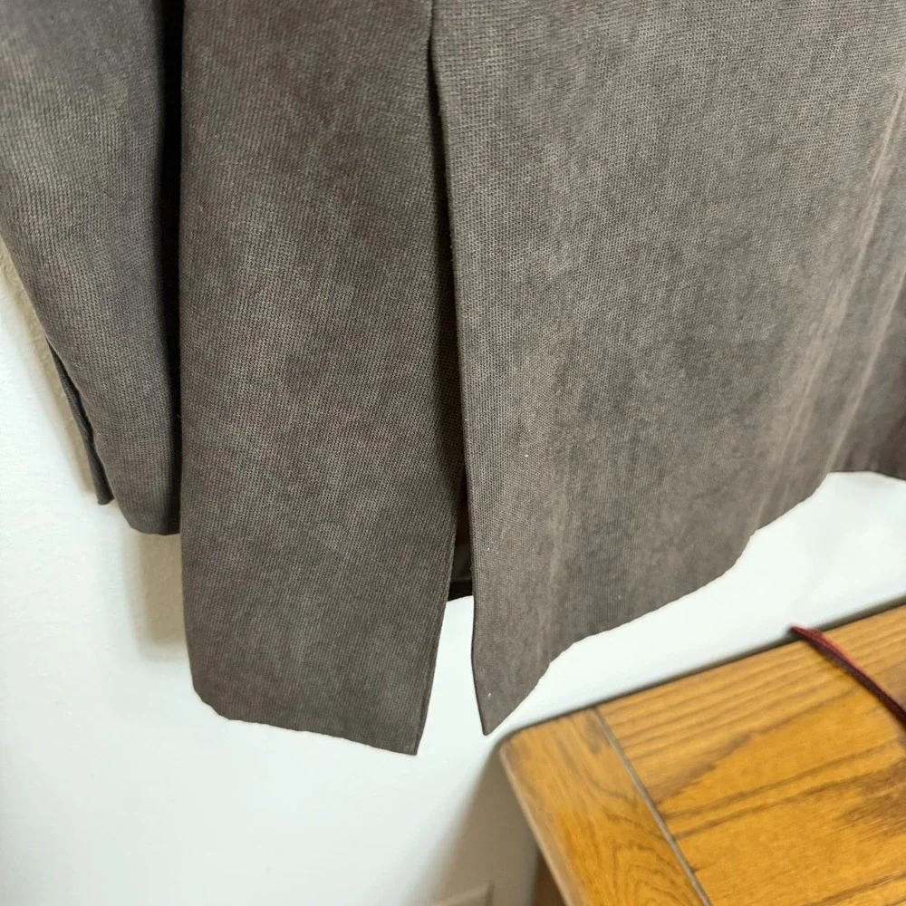 Via Europa Men's Brown Sport Coat Blazer Look Macy's Exclusive - 44R Microfiber